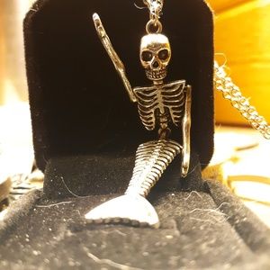 GOTHIC Mermaid Skelleton Necklace!!